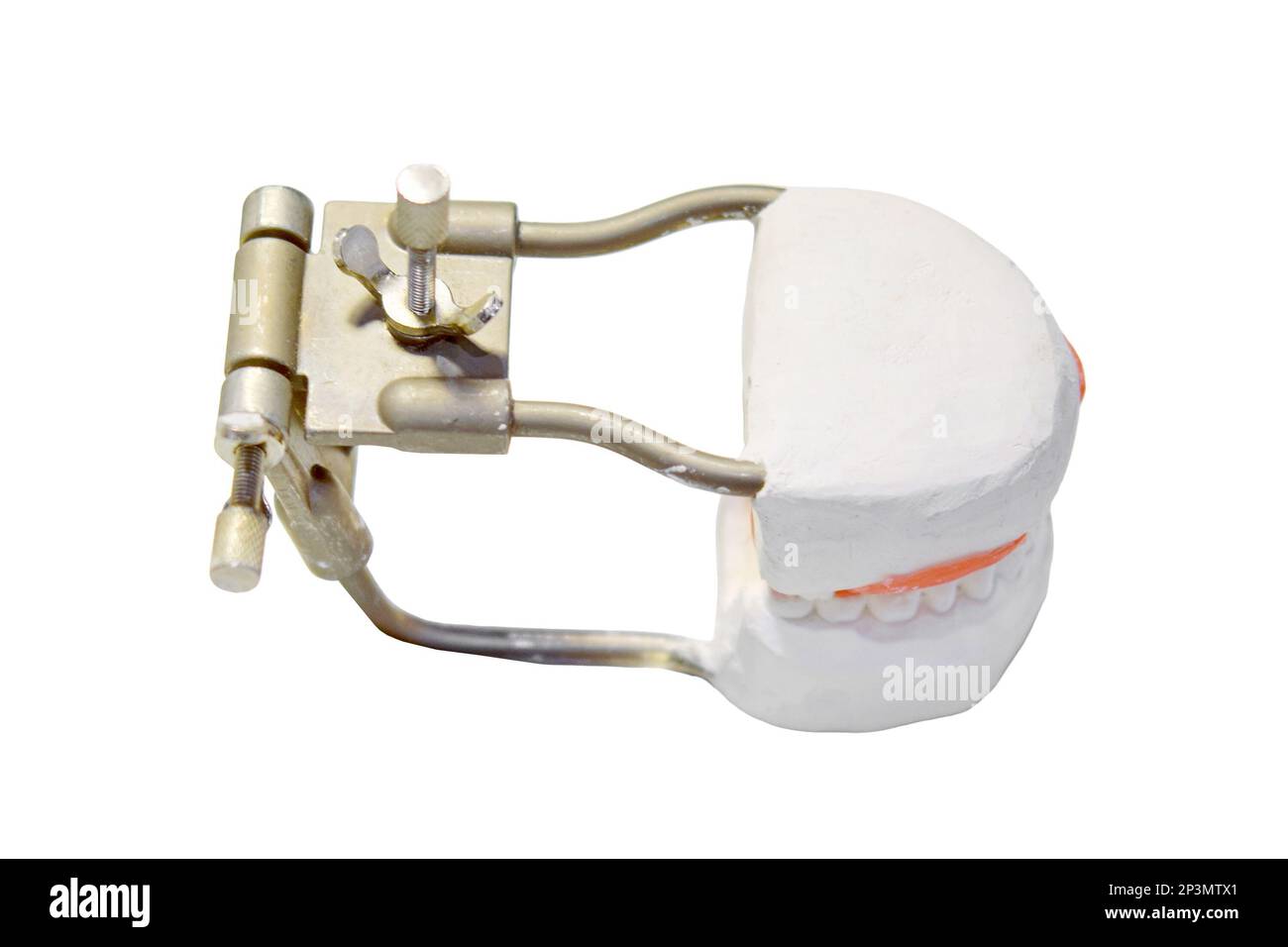 Tools for making false teeth by a prosthetist dantist, isolated on a white background Stock