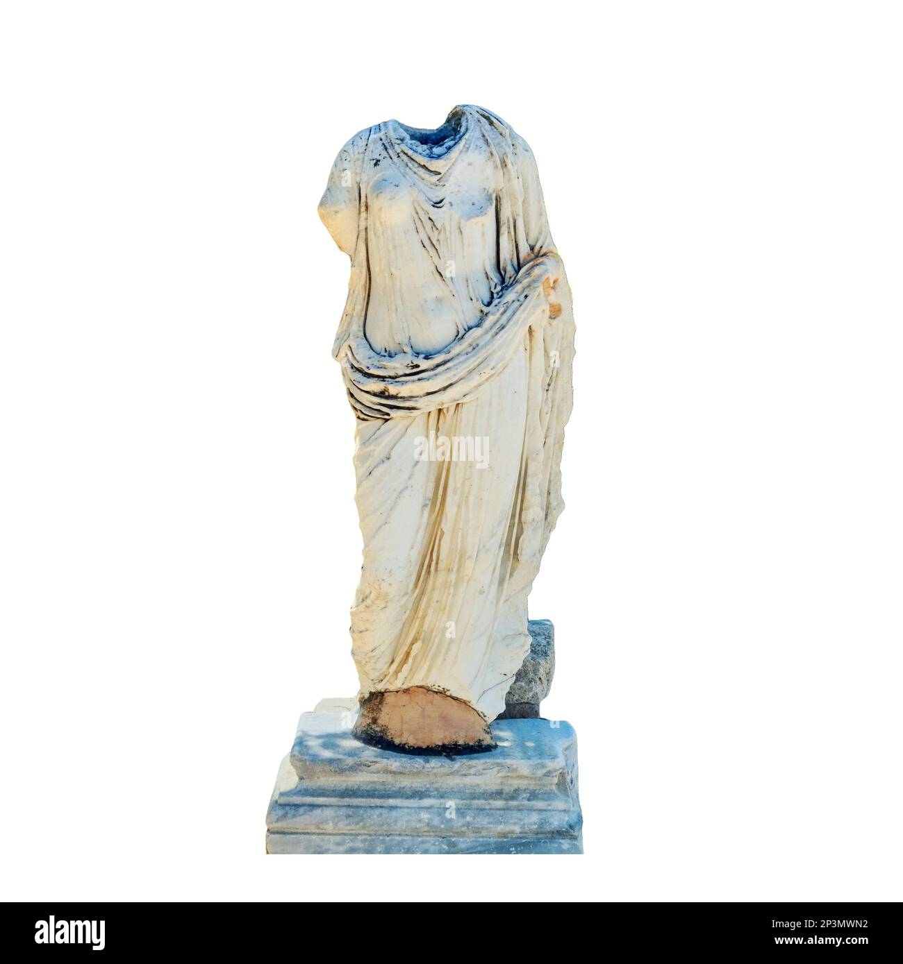 Roman ancient headless statue on the excavation of Carthage, Tunisia