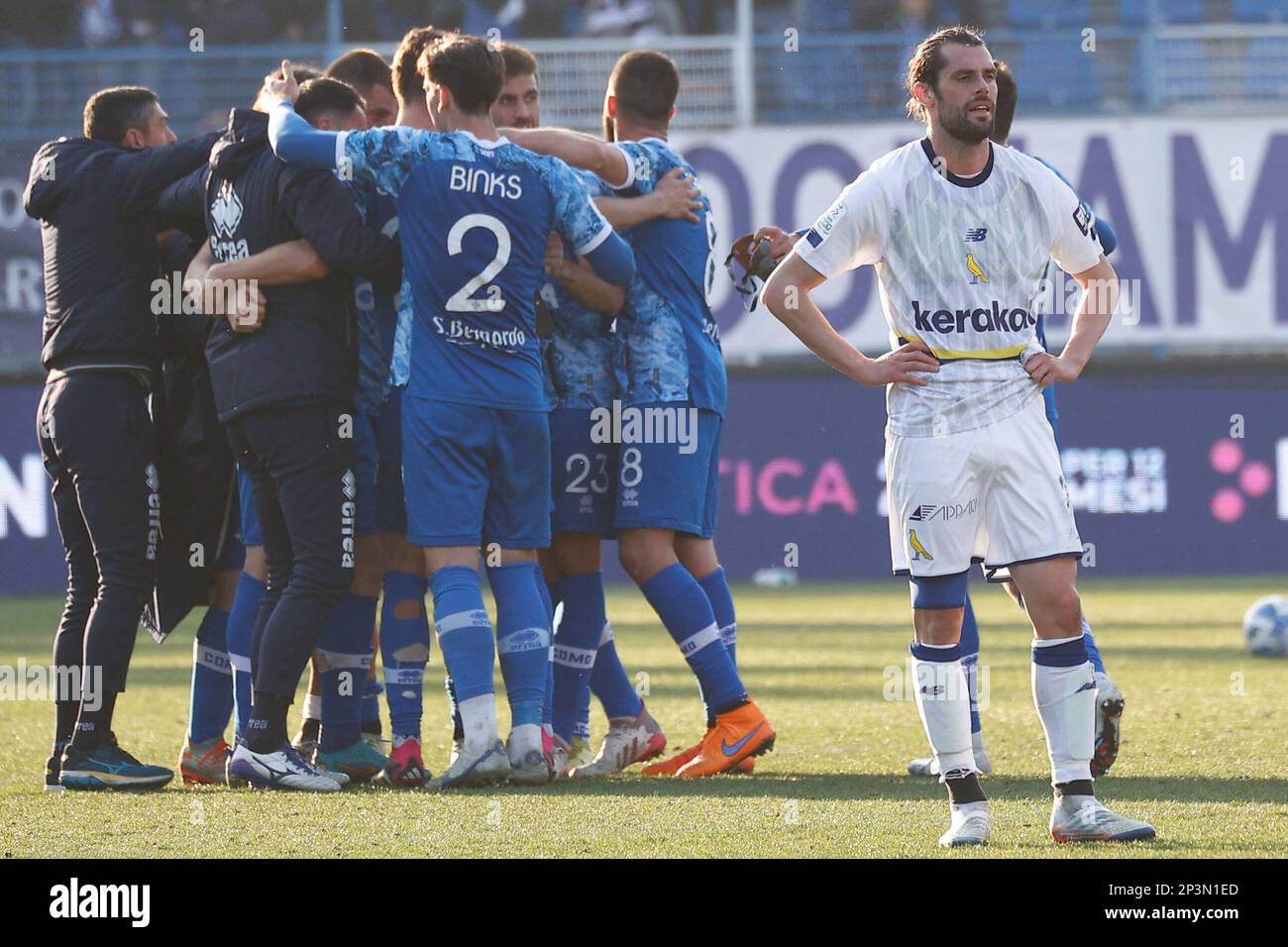 Modena celebrates the victory during the Italian soccer Serie B match Modena  FC vs Cagliari Calcio on February 03, 2023 at the Alberto Braglia stadium  in Modena, Italy (Photo by Luca Diliberto/LiveMedia