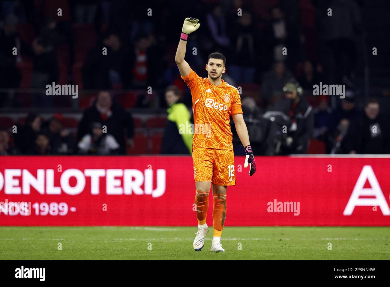 AMSTERDAM - Ajax goalkeeper Geronimo Rulli during the Dutch premier ...
