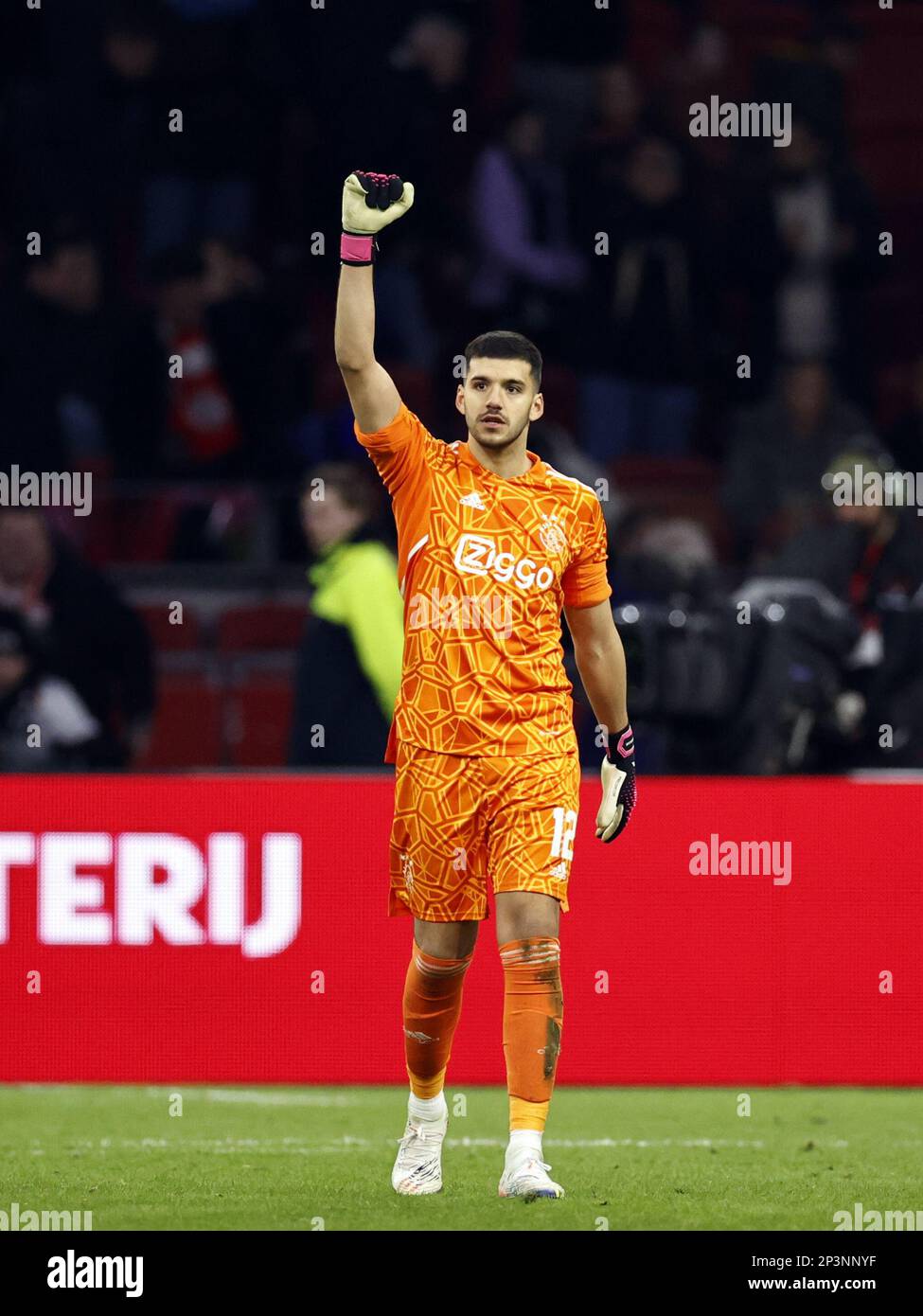 AMSTERDAM - Ajax goalkeeper Geronimo Rulli during the Dutch premier ...