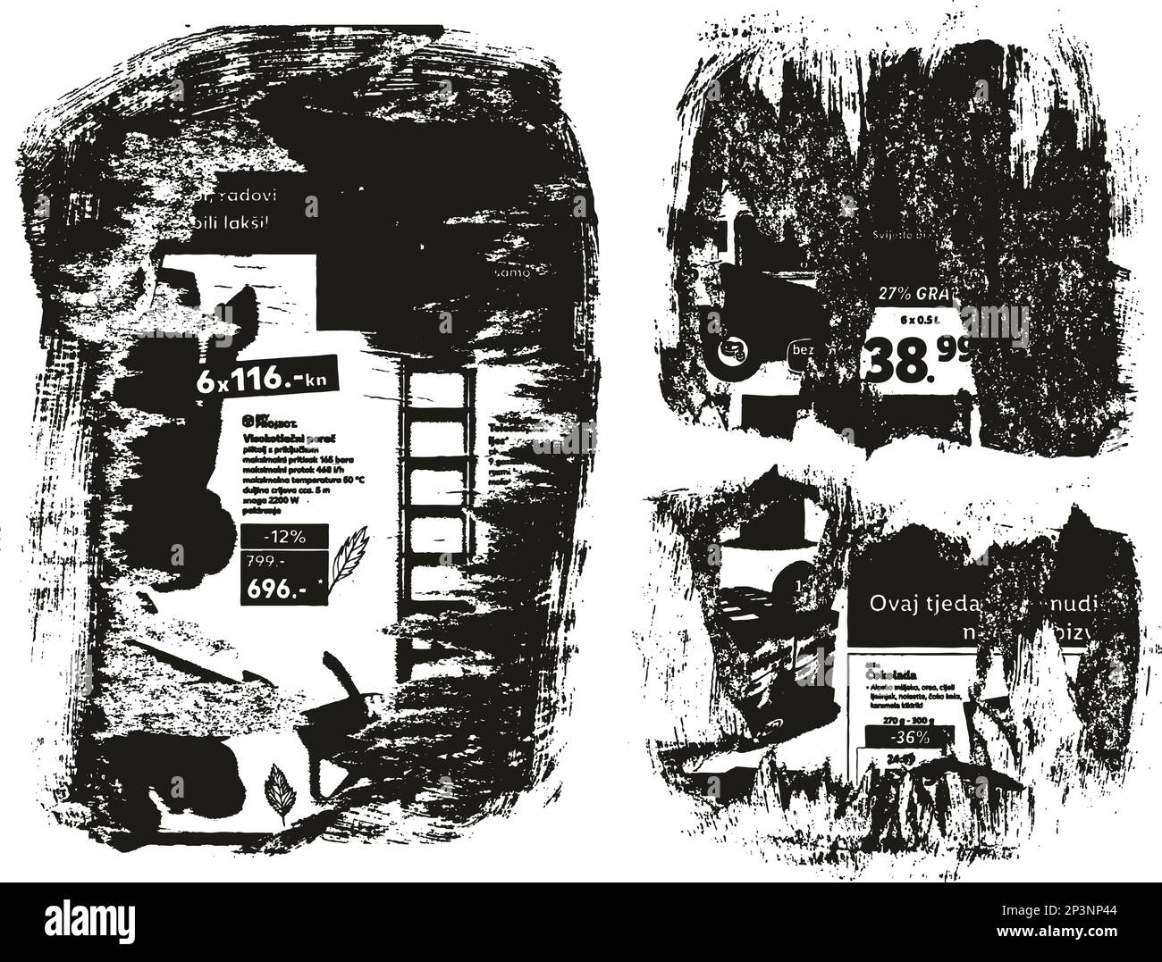 Punk Paper Rip Ripped & Torn Paper Background Mix Grunge Punk Style High Detail ...