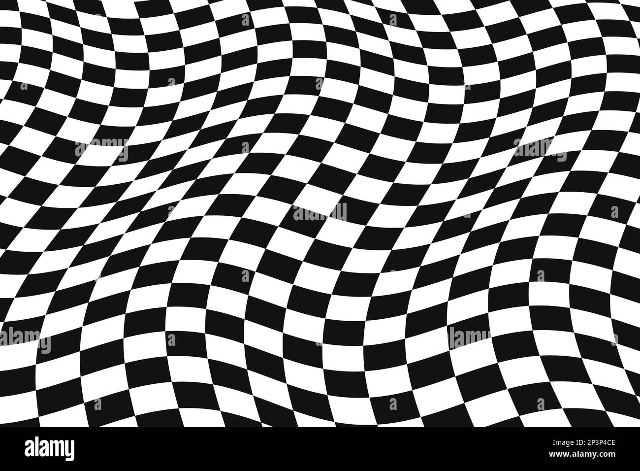 Black and white checkered wavy surface. Vector background Stock Vector ...