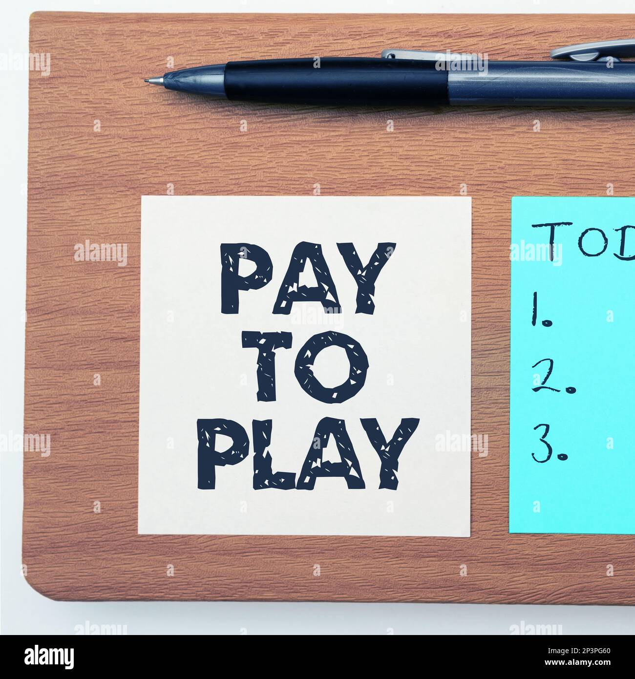 Conceptual display Pay To Play. Business idea Give money for playing a