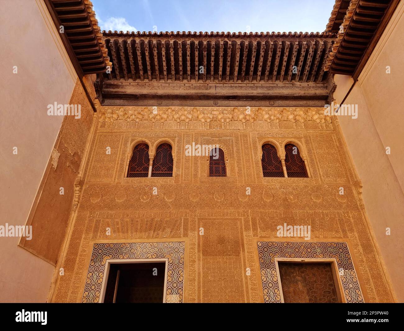 The highlight of Alhambra, the Nasrid Palace is a beautiful mansion that was built for the Spanish Muslim With its perfectly proportional rooms, breathtaking symmetry, intricately detailed stucco walls, antique wooden