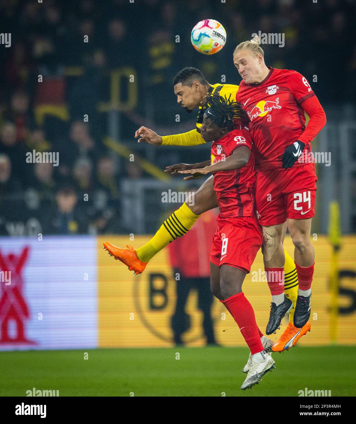 Dortmund, Germany. 3rd Mar, 2023. Sebastien Haller (BVB), Xaver ...