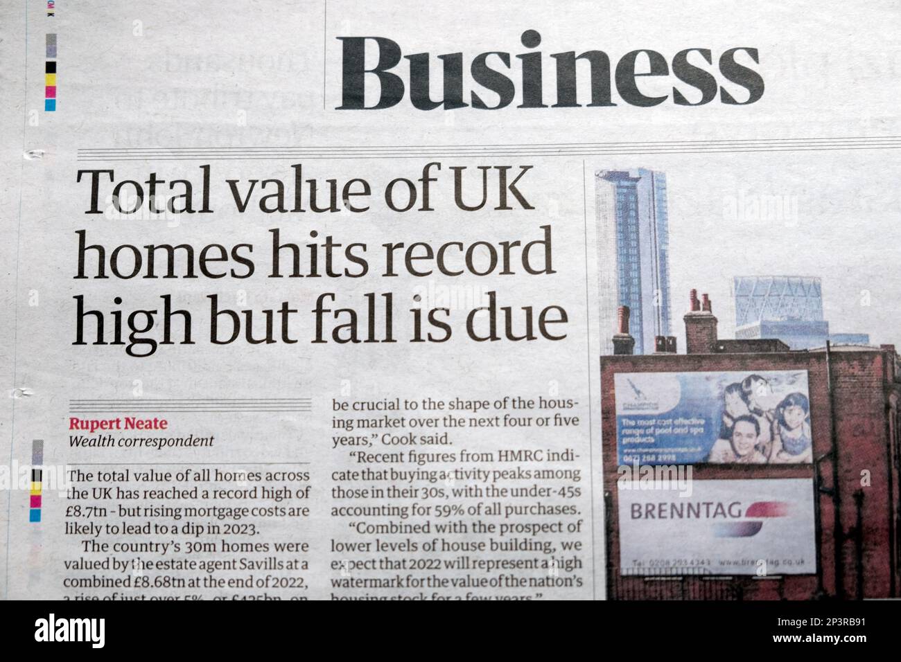 'Total value of UK homes hits record high but fall is due' Guardian