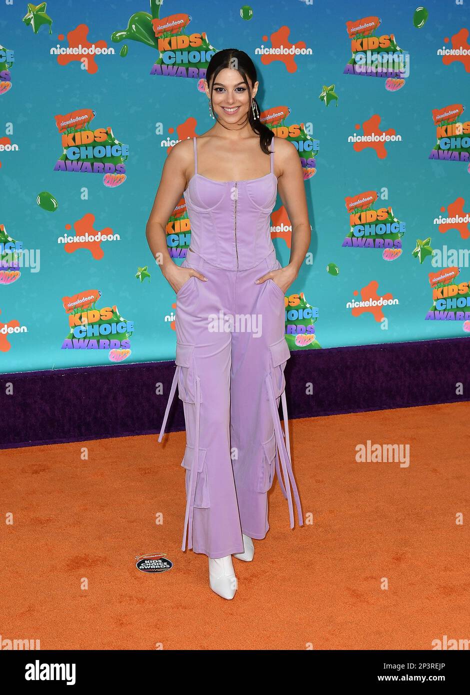 Kira Kosarin attends the 2023 Nickelodeon Kids' Choice Awards at ...