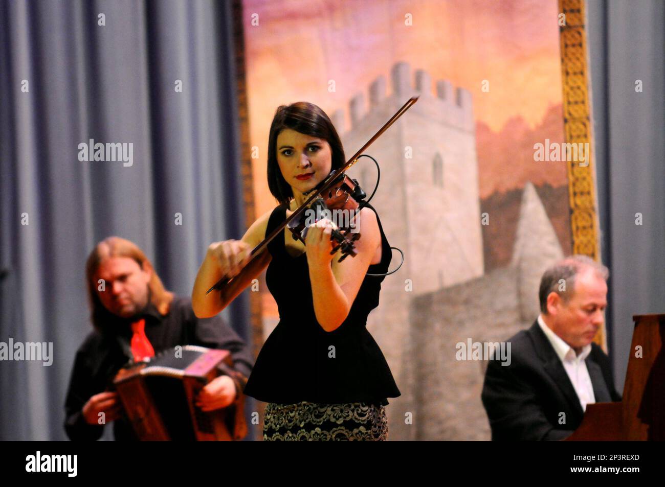 Niamh Fahy performs on the violin during Tony Kenny's "Christmastime in