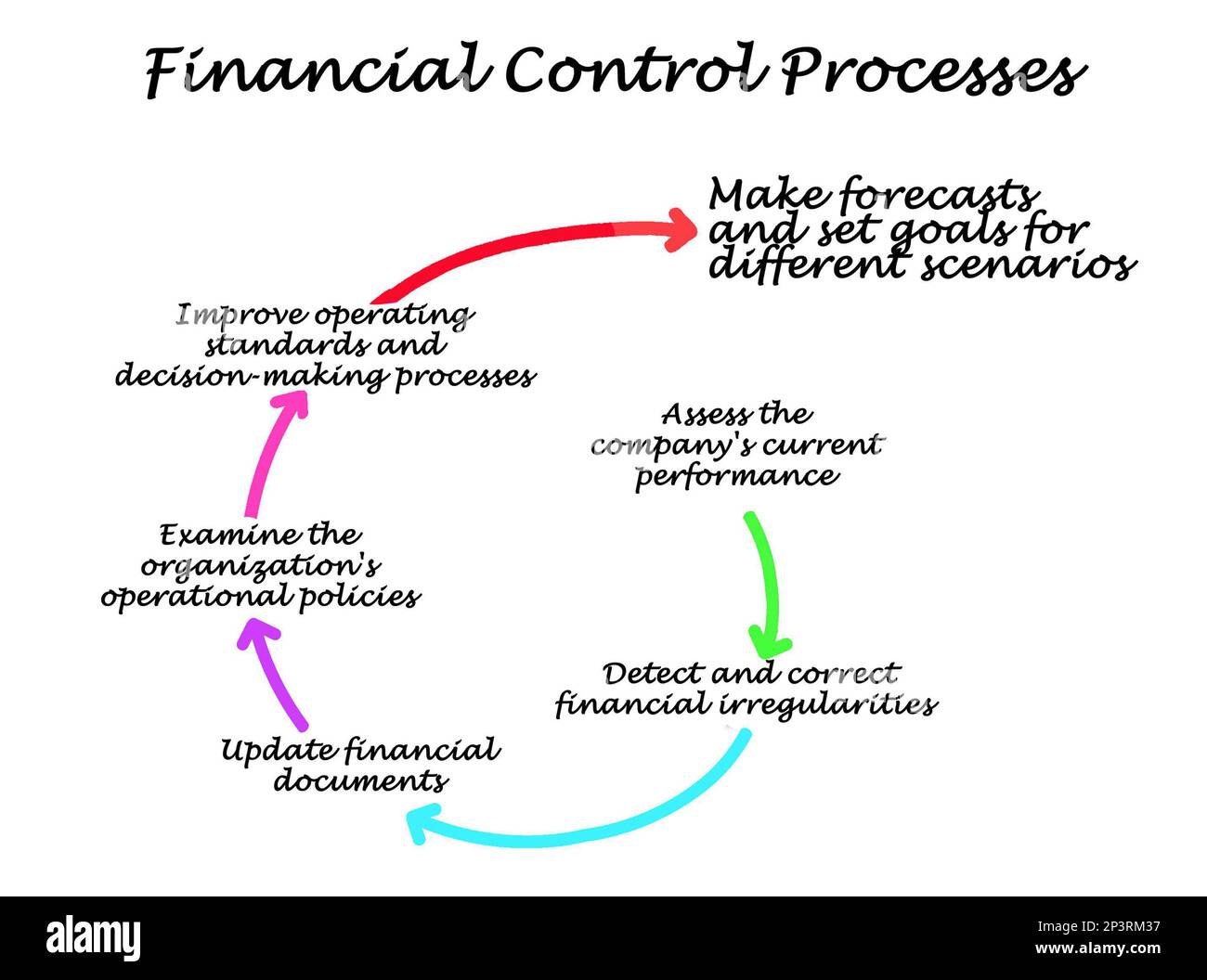 Six Components of Financial Control Process Stock Photo - Alamy