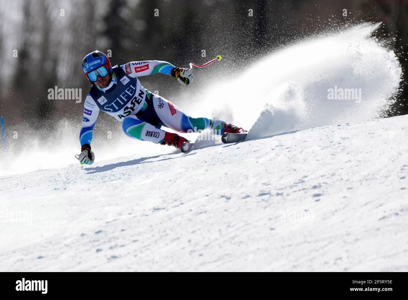 Slovenia's Miha Hrobat competes during a men's World Cup super-G skiing ...