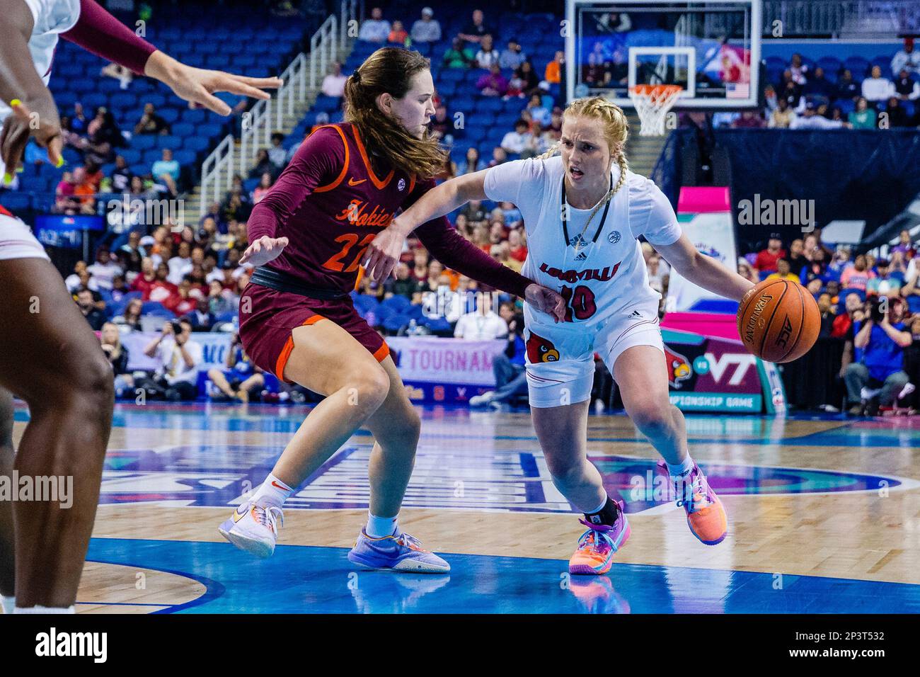 Greensboro, NC, USA. 5th Mar, 2023. Virginia Tech Hokies guard Cayla