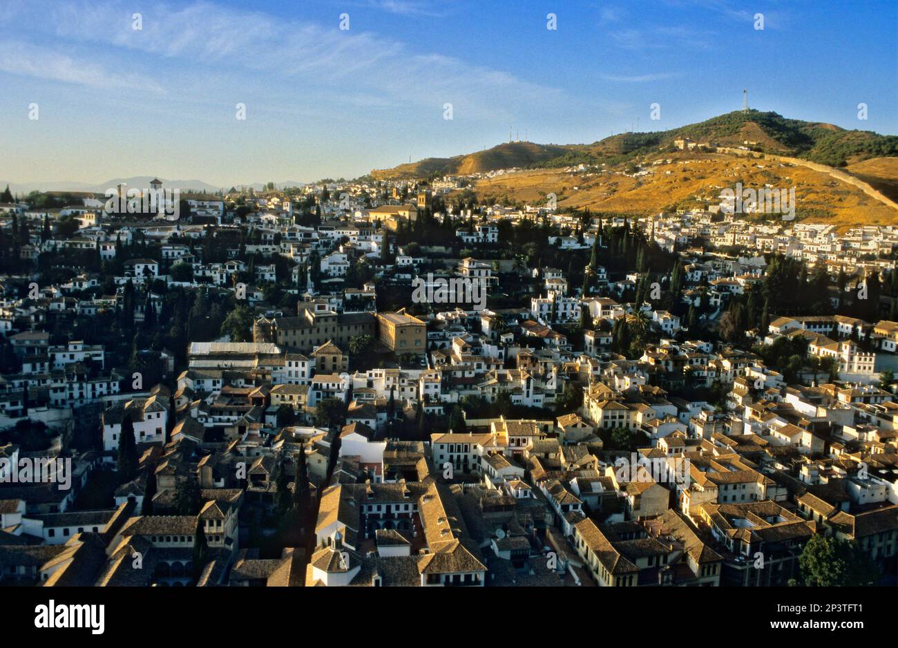 Albaicin district as seen from the Alhambra, Granada. Andalucia, Spain Stock Photo
