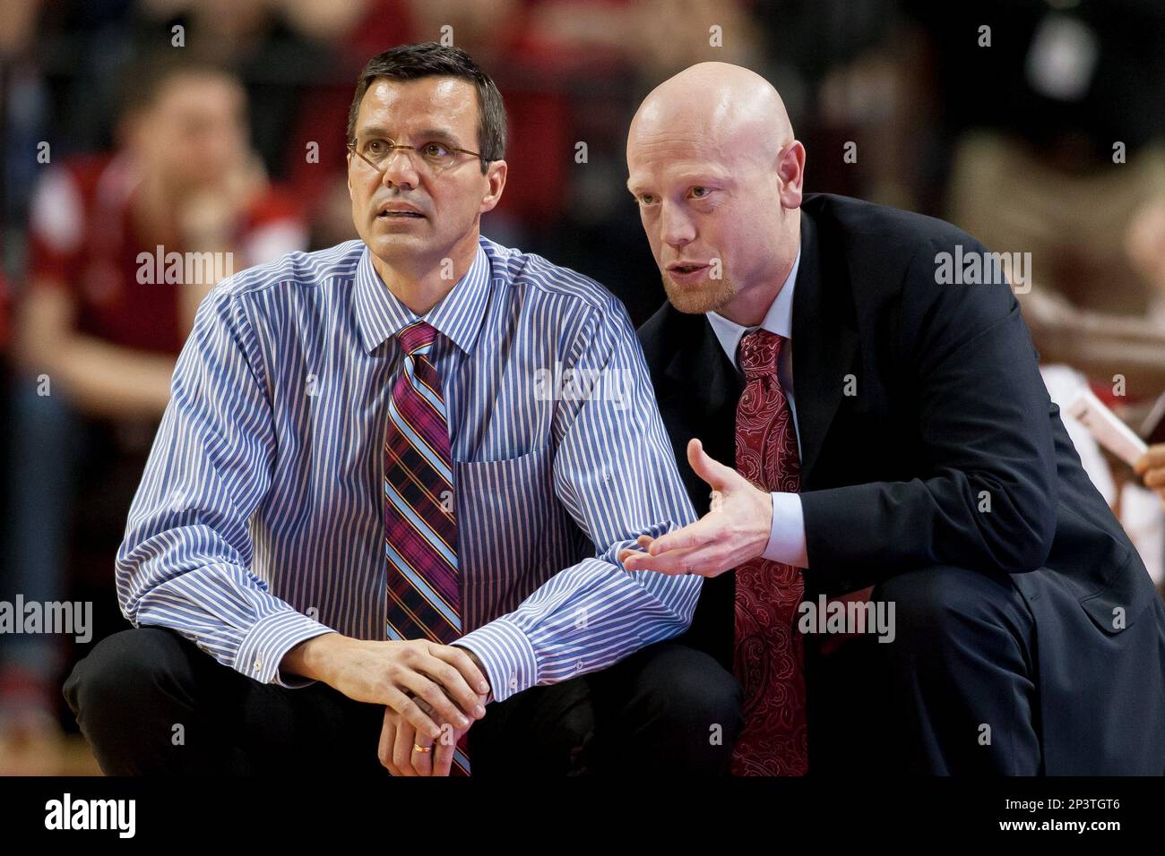 November 28, 2014: Head coach Tim Miles (left) and assistant coach ...