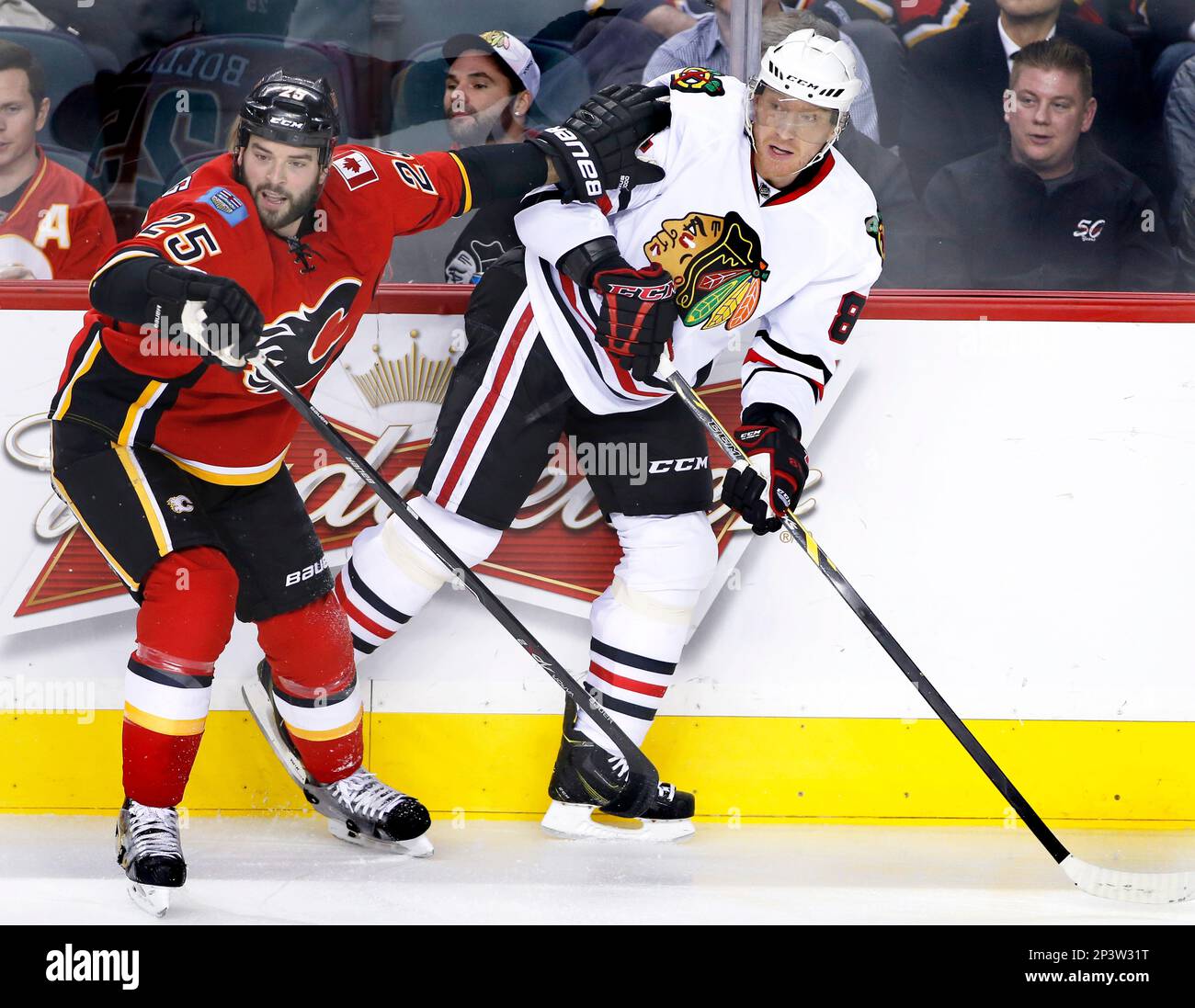 FILE - In this Jan. 26, 2016 file photo, Chicago Blackhawks' Marian Hossa works with the puck against the Carolina Hurricanes during the first period of an NHL hockey game in Raleigh