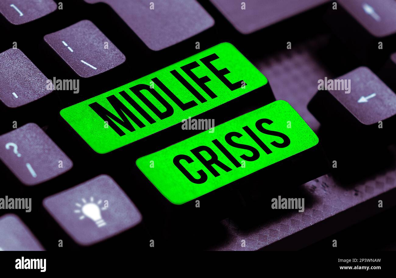 Handwriting text Midlife Crisis. Word for Software development technique Decomposing an application Stock Photo