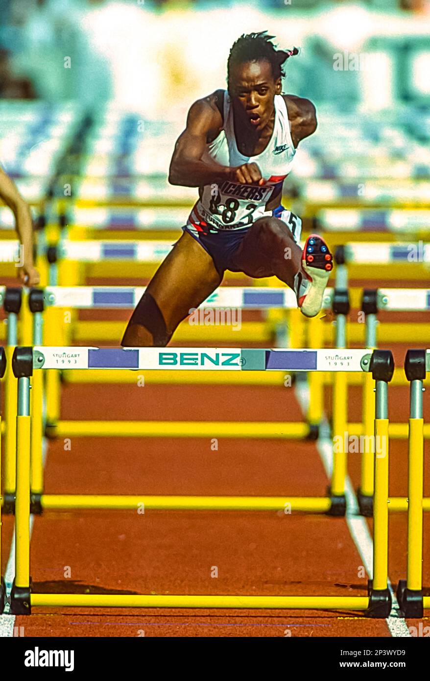 Jackie JoynerKersee competing in the Heptathlon at the 1993 World Outdoor Track and Field