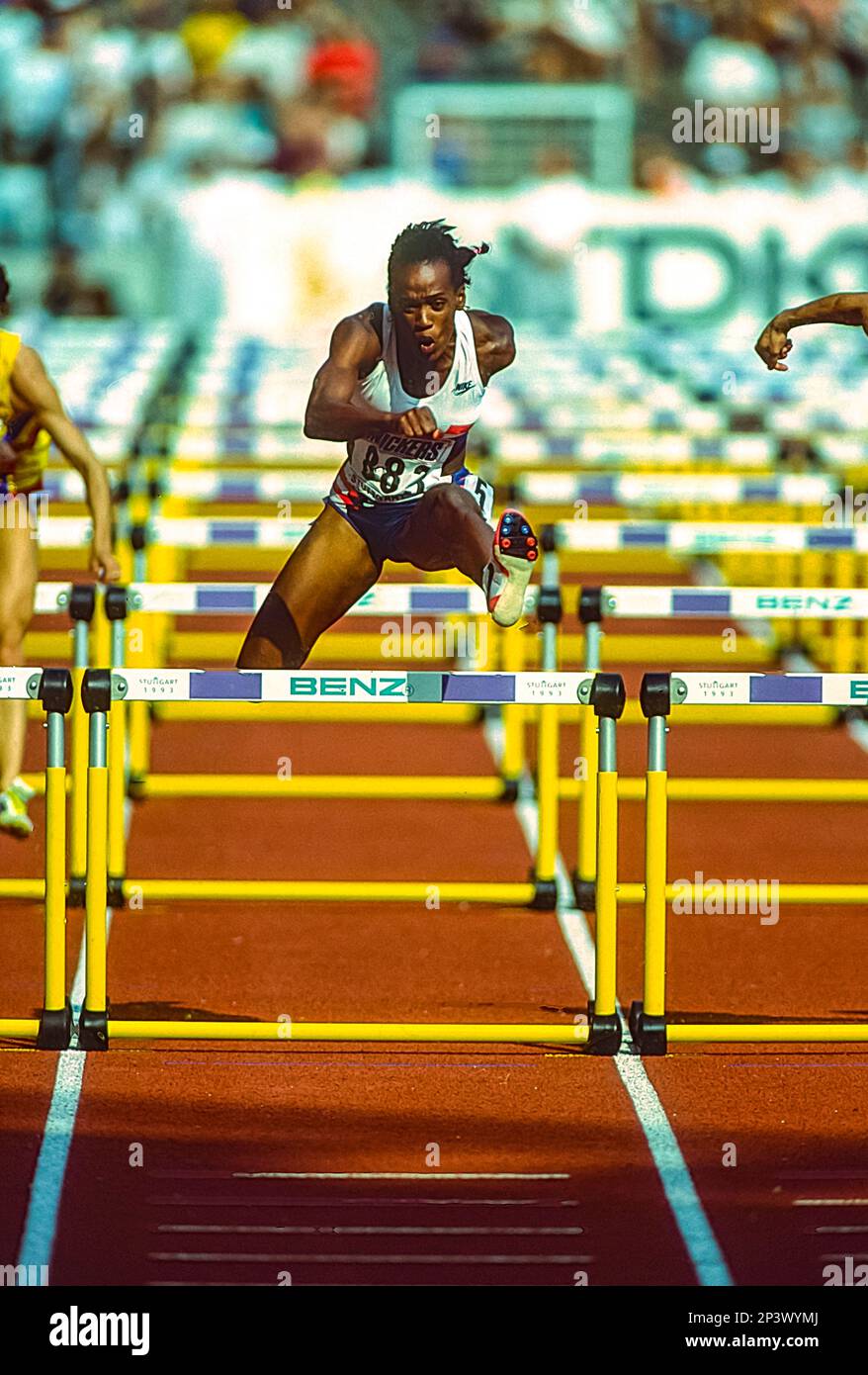 Jackie JoynerKersee competing in the Heptathlon at the 1993 World Outdoor Track and Field
