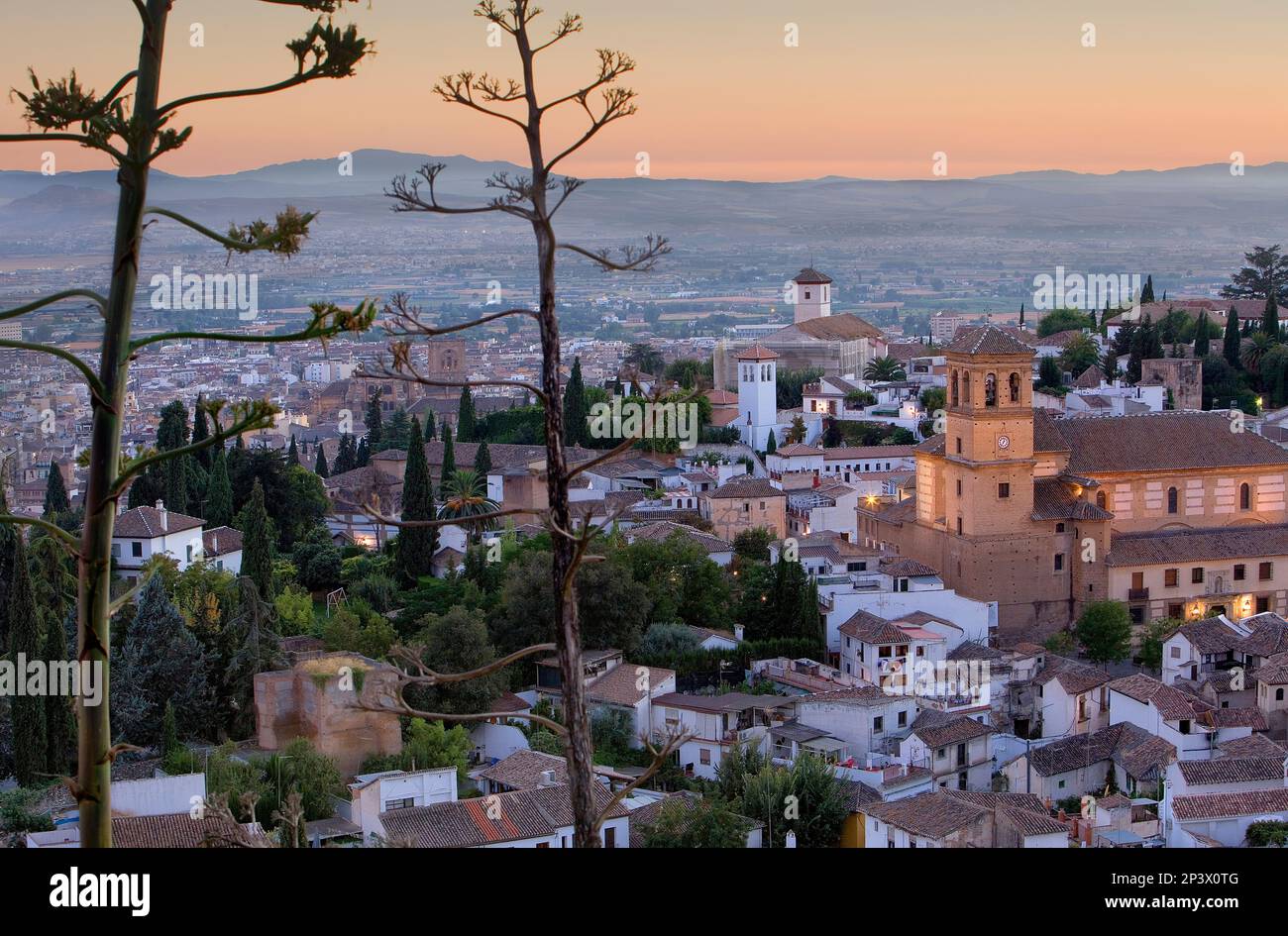 View of Albaicín quarter,Granada Andalusia, Spain Stock Photo