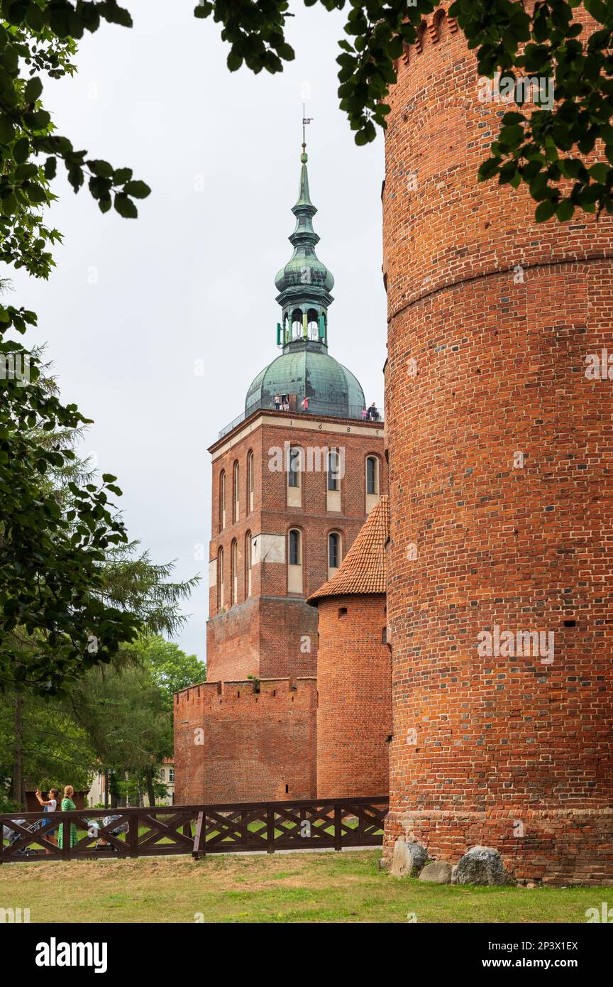 Radziejowski tower formely The Belfry in Castle and Cathedral in Frombork, Poland. Astronomer Nicolaus Copernicus lived and worked here 1521-1543. Stock Photo