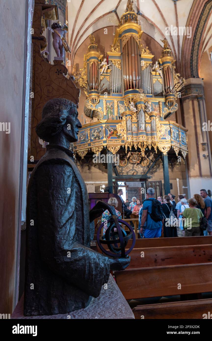 Statue of Nicolaus Copernicus in Frombork Cathedral. Frombork cathedral ...