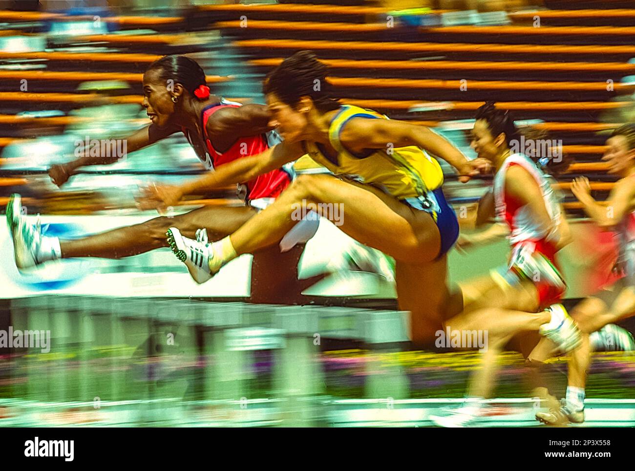 Jackie JoynerKersee competing in the Heptathlon at the 1991 World Outdoor Track and Field