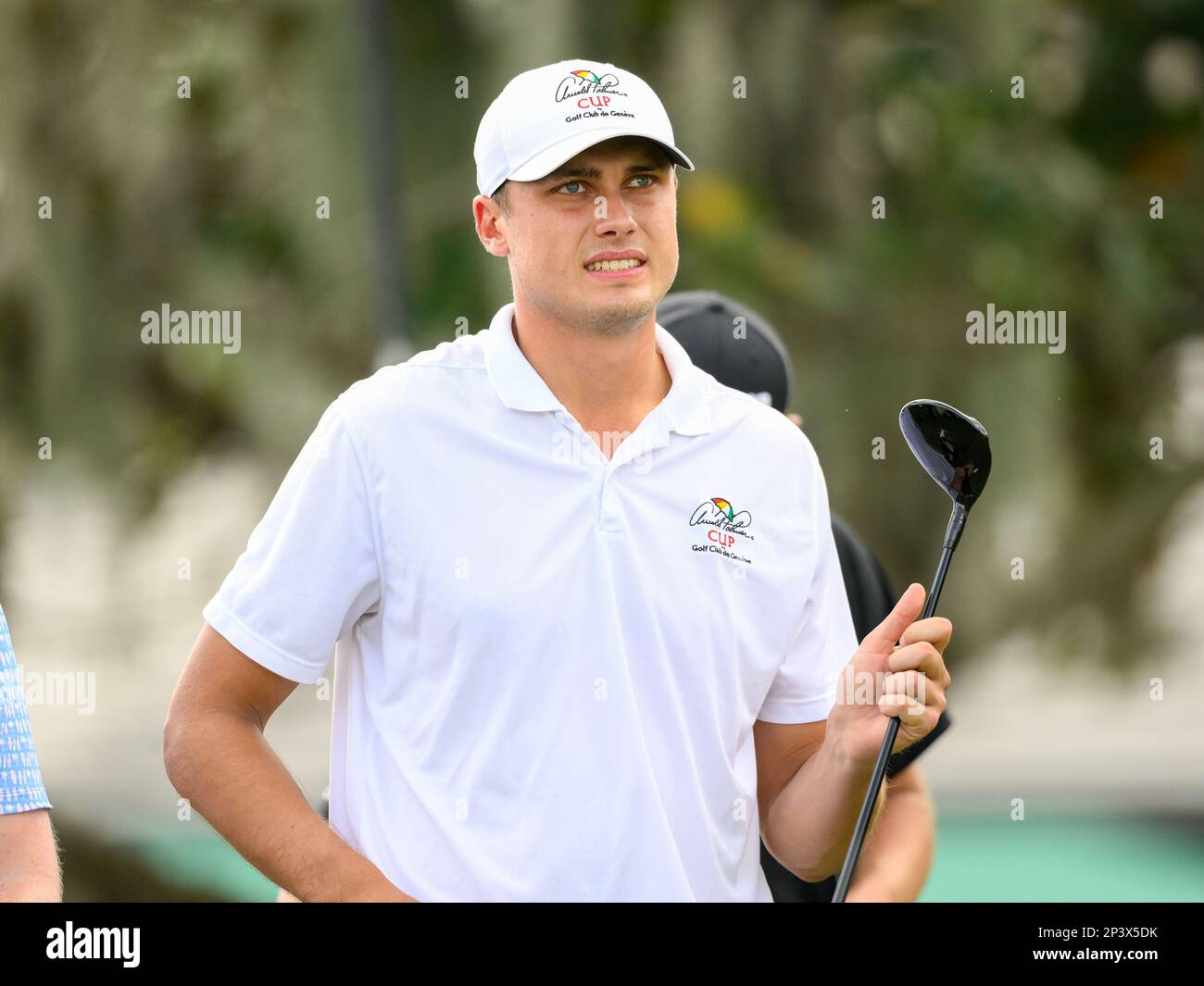 March 5, 2023 (a) Ludvig Aberg of Sweden on 1 tee during final round