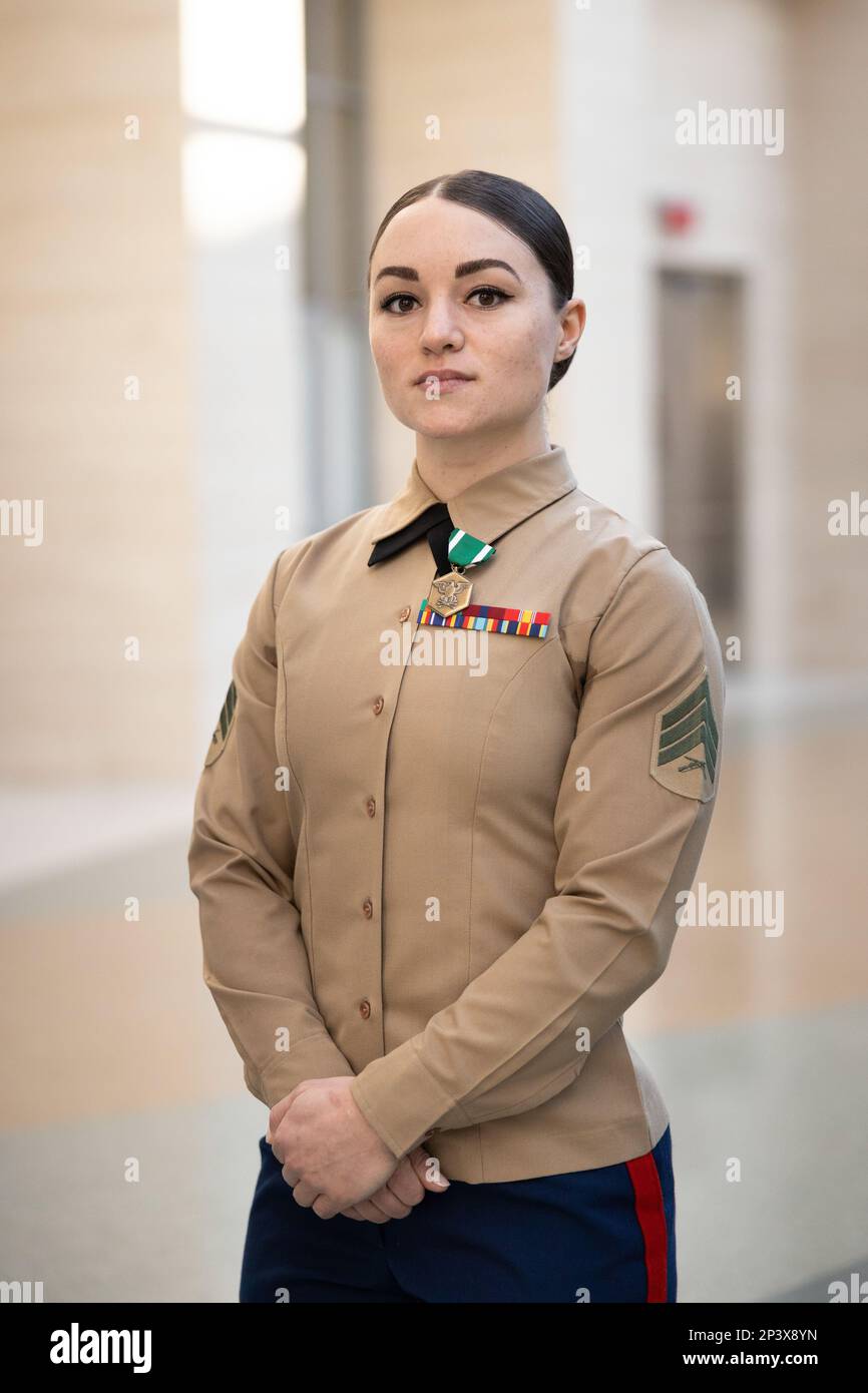 Us Marine Corps Sgt Alexandra Martin The Runner Up For Marine Security Guard Of The Year