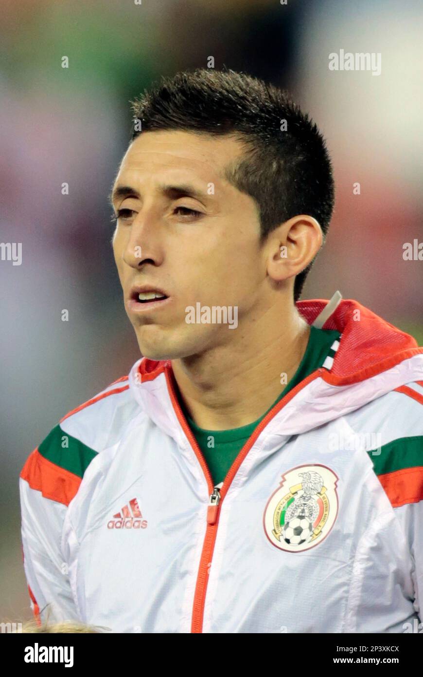 June 6, 2014: Mexico's Hector Herrera (6). The men's national team of Portugal defeated the men's national team of Mexico 1-0 in a final international friendly before the 2014 FIFA World Cup at Gillette Stadium in Foxborough, Massachusetts. (Icon Sportswire via AP Images) Stock Photo