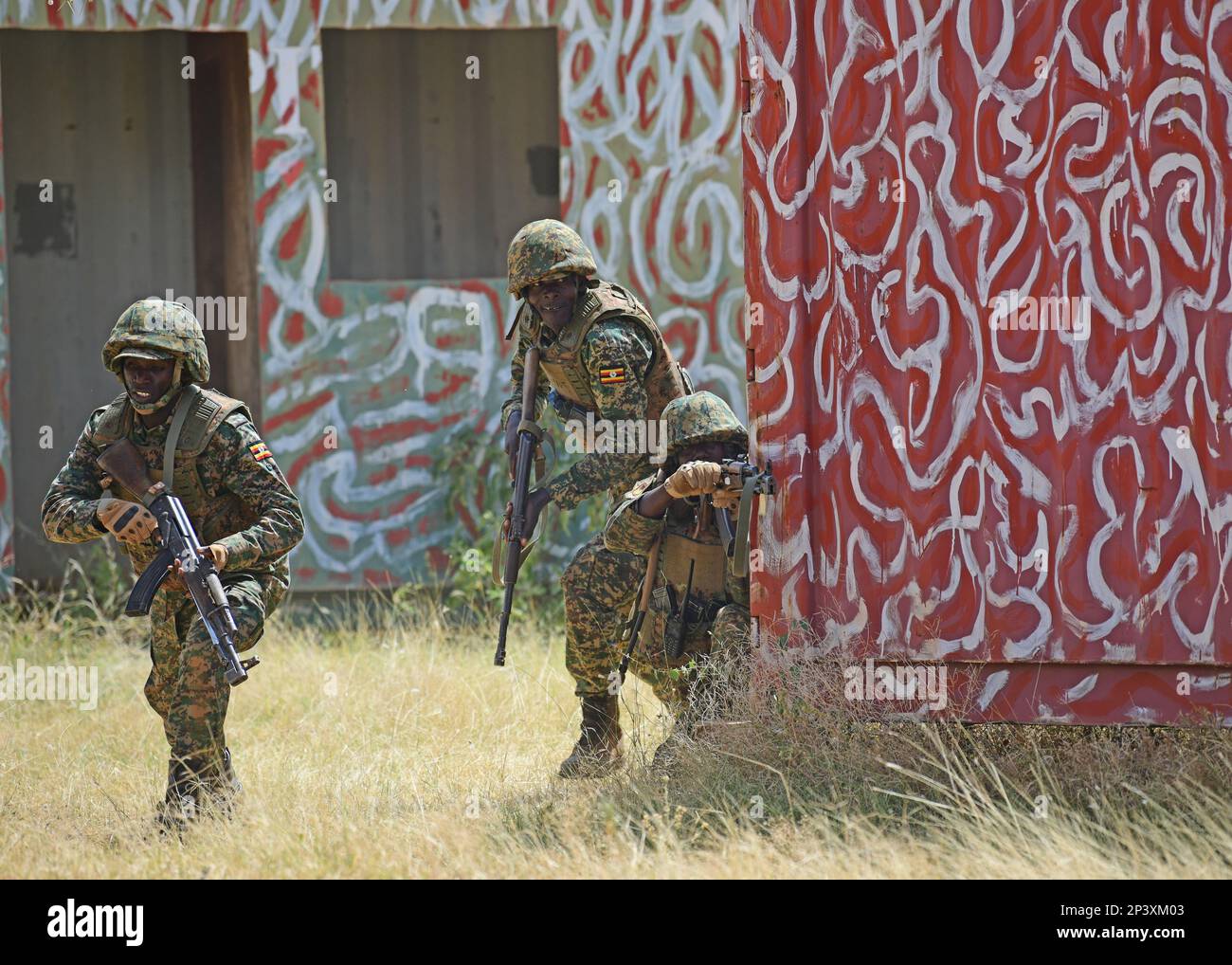 Uganda People s Defence Force Soldiers Suppress Fire To Relocate During 