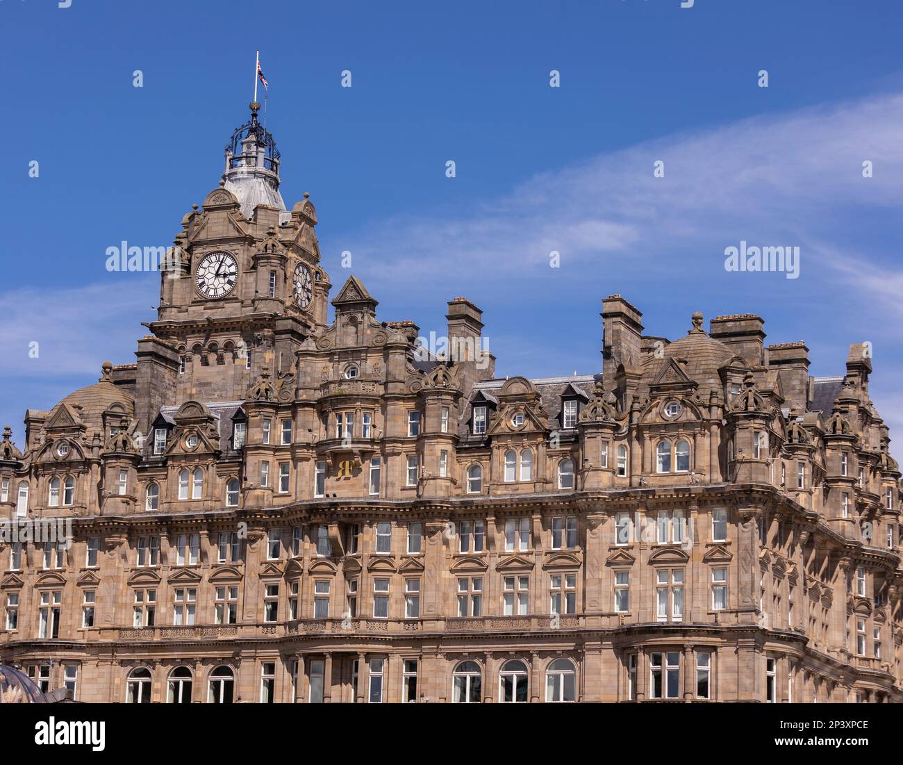 EDINBURGH, SCOTLAND, EUROPE - The Balmoral Hotel, on Princes Street. Stock Photo