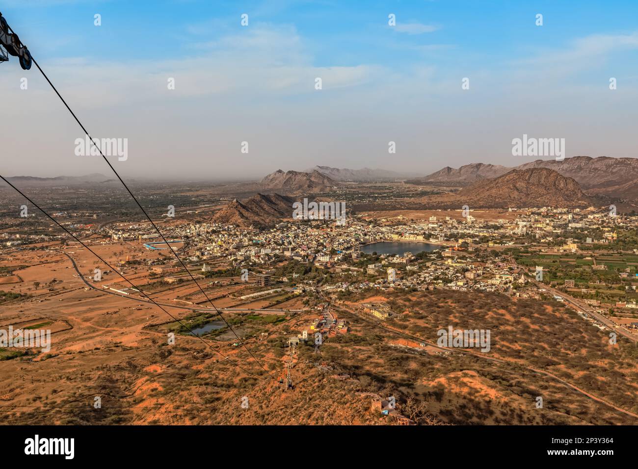 Savitri Mata Ropeway Pushkar India Stock Photo - Alamy