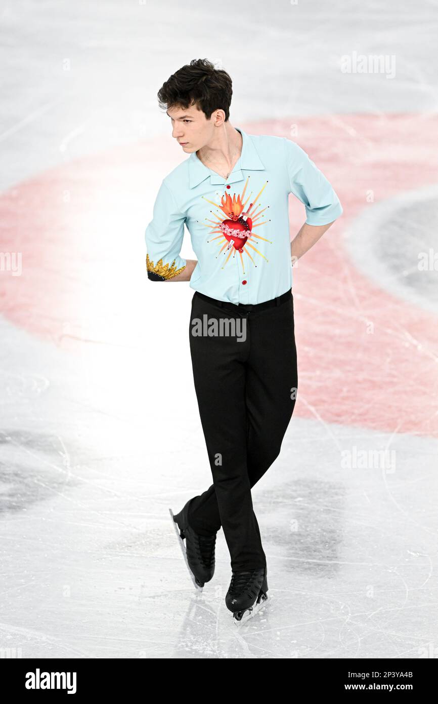 Francois PITOT (FRA), during Junior Men Free Skating, at the ISU World Junior Figure Skating
