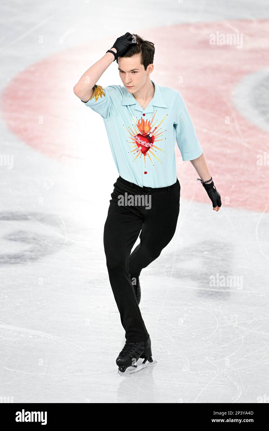 Francois PITOT (FRA), during Junior Men Free Skating, at the ISU World Junior Figure Skating