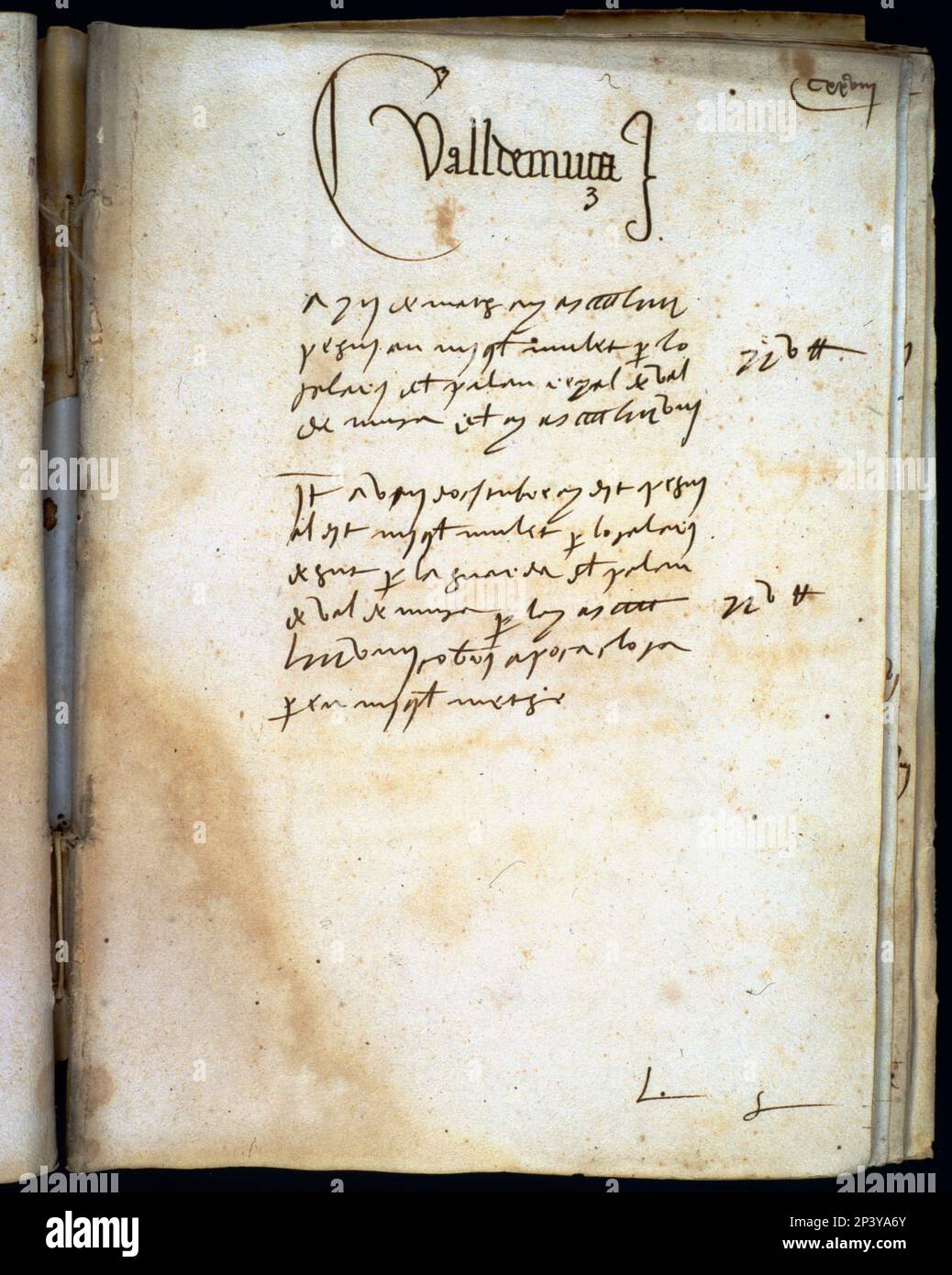 Original documents in Catalan from the Attorney's Royal General Office of the Crown of Aragon in Mallorca, 1481-1532. Stock Photo