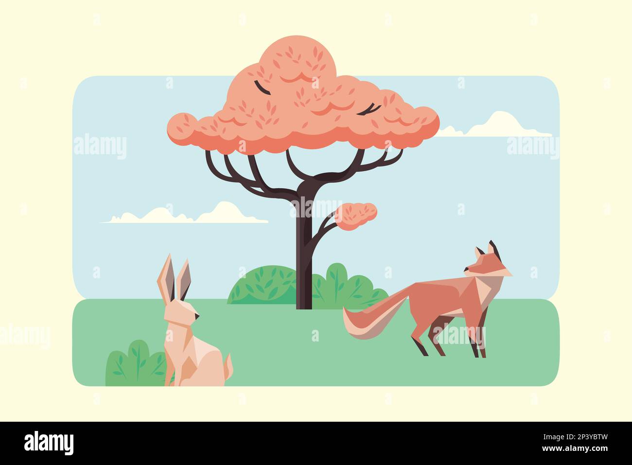 Low poly rabbit Stock Vector Images - Alamy