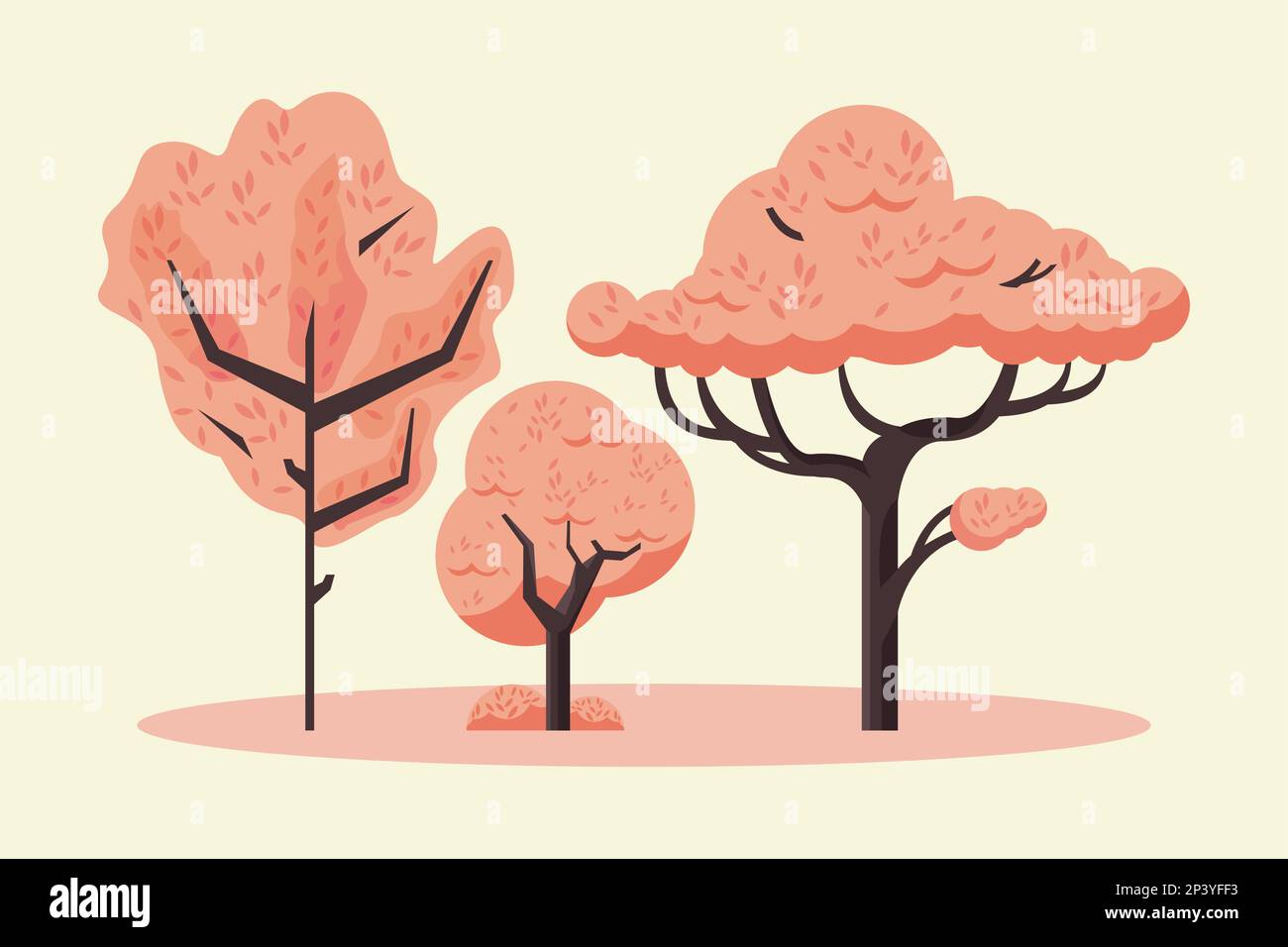 orange trees plants forest Stock Vector Image & Art - Alamy