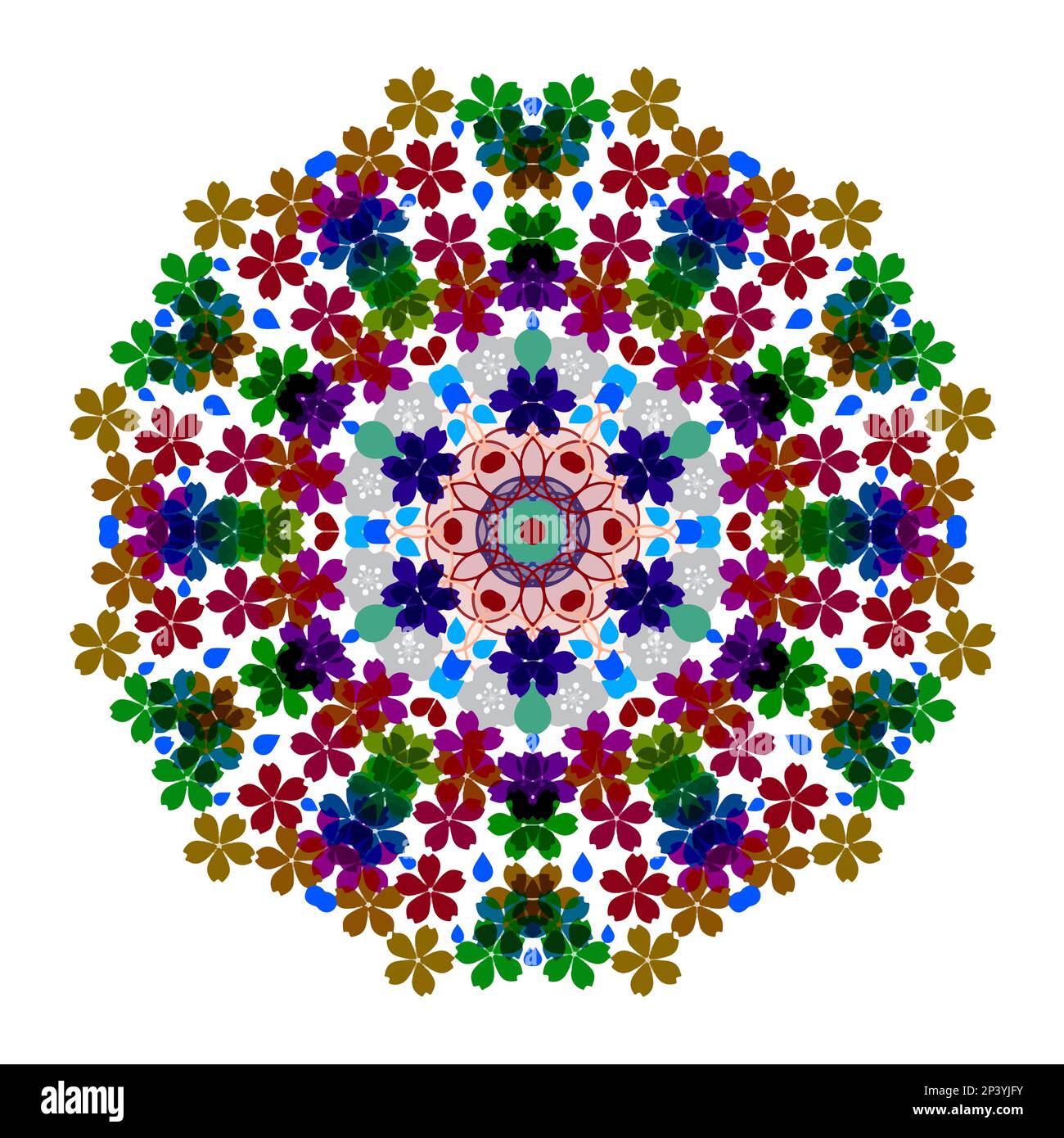 Luxury ornamental mandala for Henna, Mehndi, tattoo, decoration, Decorative ornament in ethnic oriental style, Template for textiles, curtains, clothe Stock Photo
