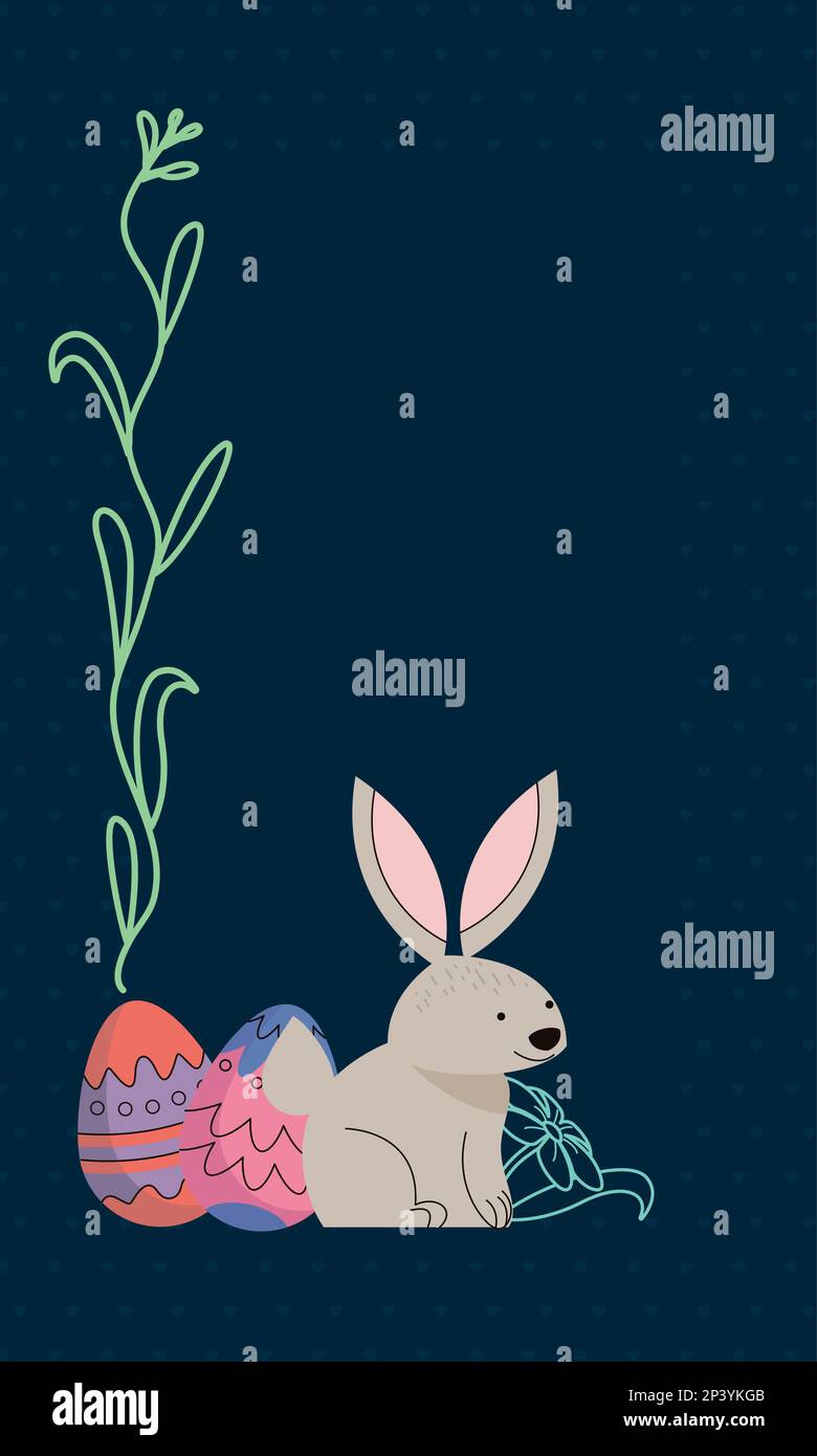 beige rabbit and egg painted Stock Vector Image & Art - Alamy