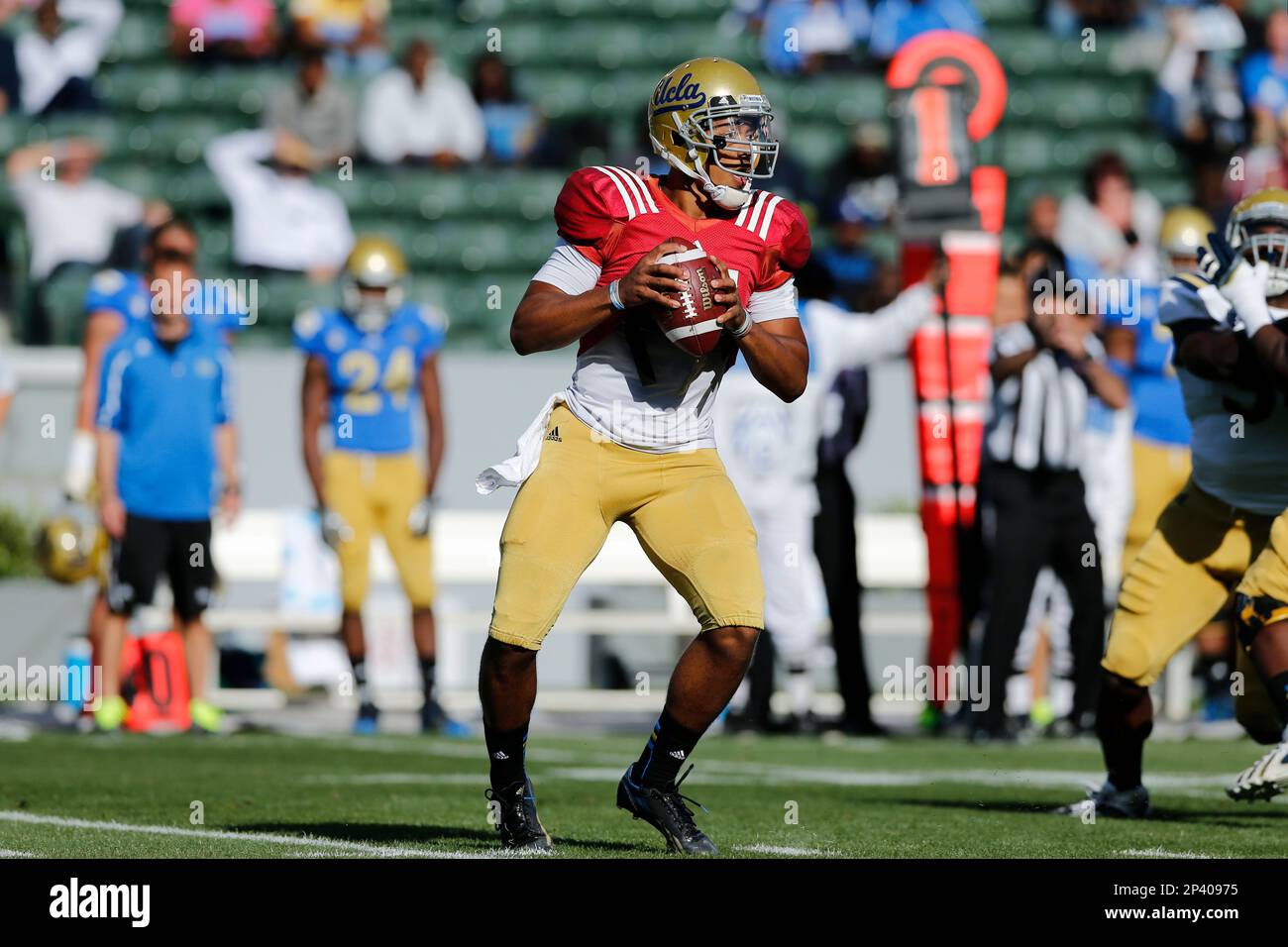 April 26 2014 ucla bruins quarterback brett hundley 17 during the