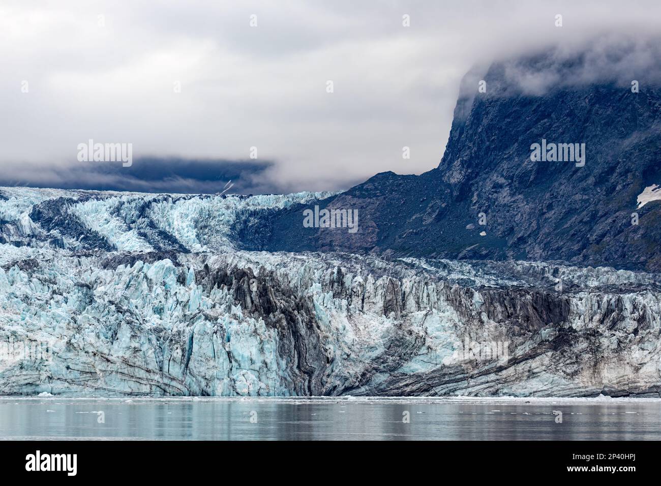 A view of Margerie Glacier in the Fair-weather Range, Glacier Bay National Park, Southeast Alaska, USA. Stock Photo