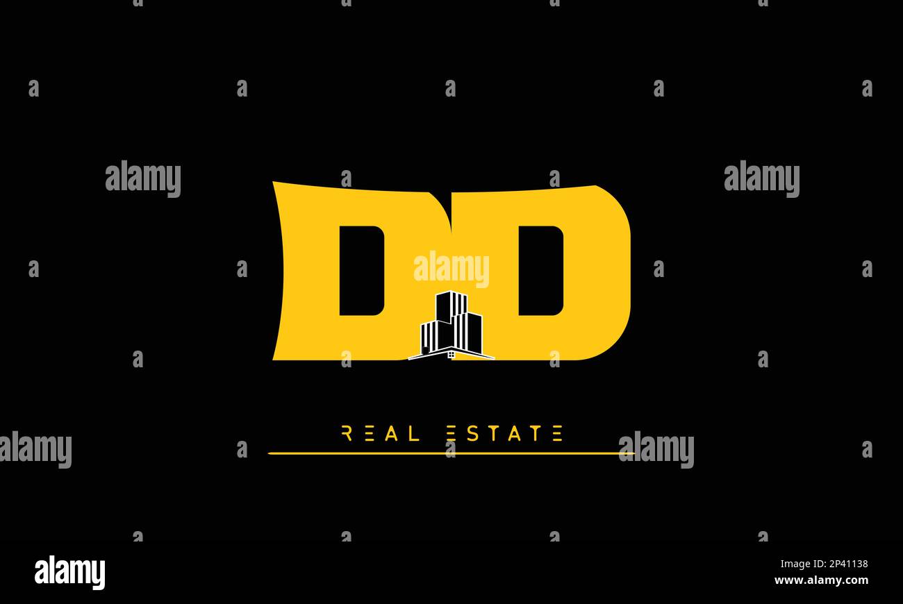 Real Estate letters Initials Monogram logo DD Stock Vector