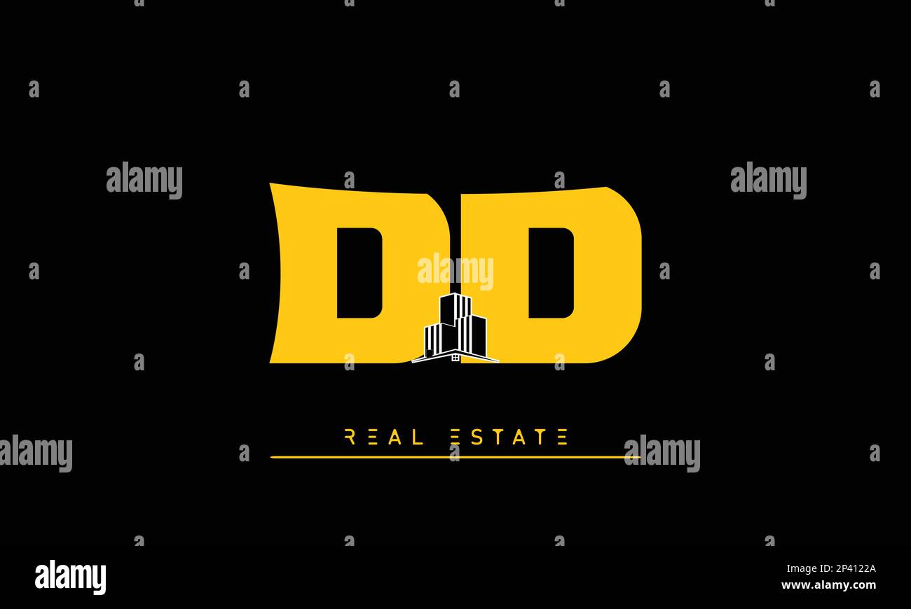 Real Estate letters Initials Monogram logo DD Stock Vector