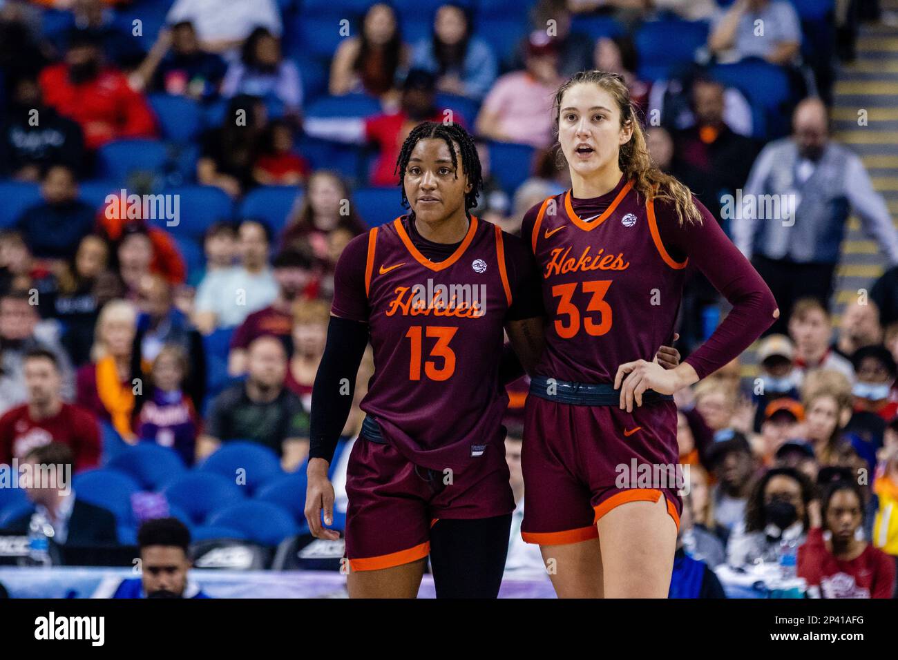 March 5, 2023 Virginia Tech Hokies forward Taylor Soule (13) and
