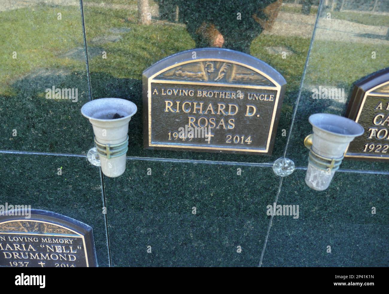 Long Beach, California, USA 2nd March 2023 Musician Rick Rosas's Grave at All Souls Cemetery on March 2, 2023 in Long Beach, California, USA. Photo by Barry King/Alamy Stock Photo Stock Photo