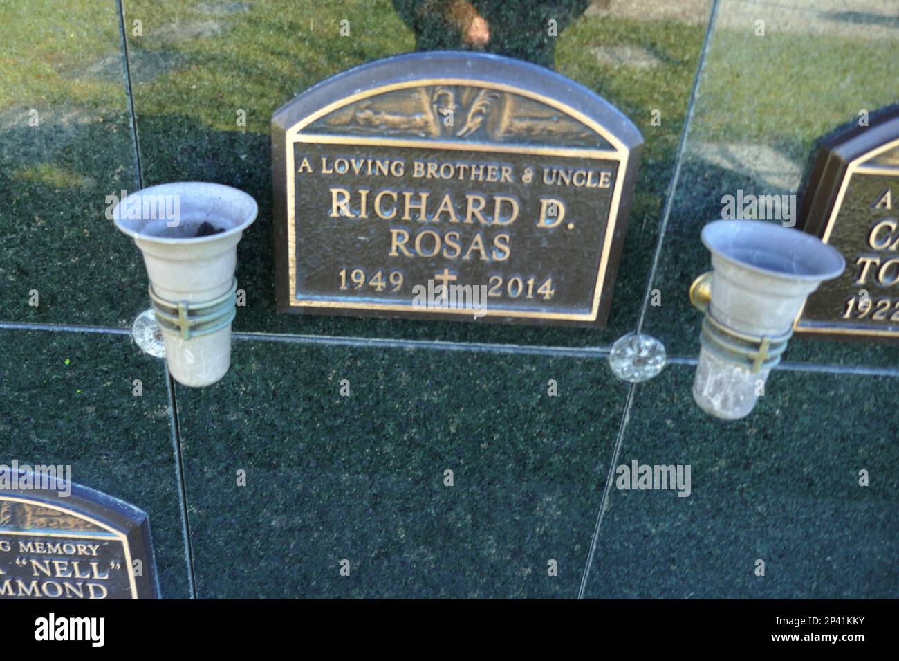 Long Beach, California, USA 2nd March 2023 Musician Rick Rosas's Grave at All Souls Cemetery on March 2, 2023 in Long Beach, California, USA. Photo by Barry King/Alamy Stock Photo Stock Photo