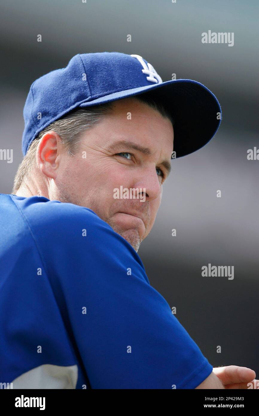 Bill Mueller of the Los Angeles Dodgers during batting practice before ...