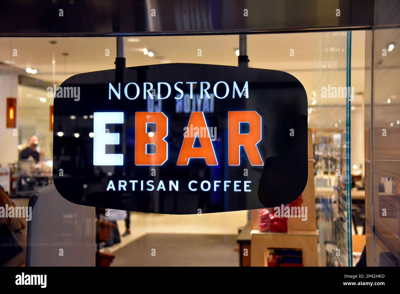 Ottawa, Canada - March 5, 2023:  Nordstrom Ebar coffeehouse in the Nordstrom store in the Rideau Centre. Nordstrom Inc. announced on March 2 that it w Stock Photo