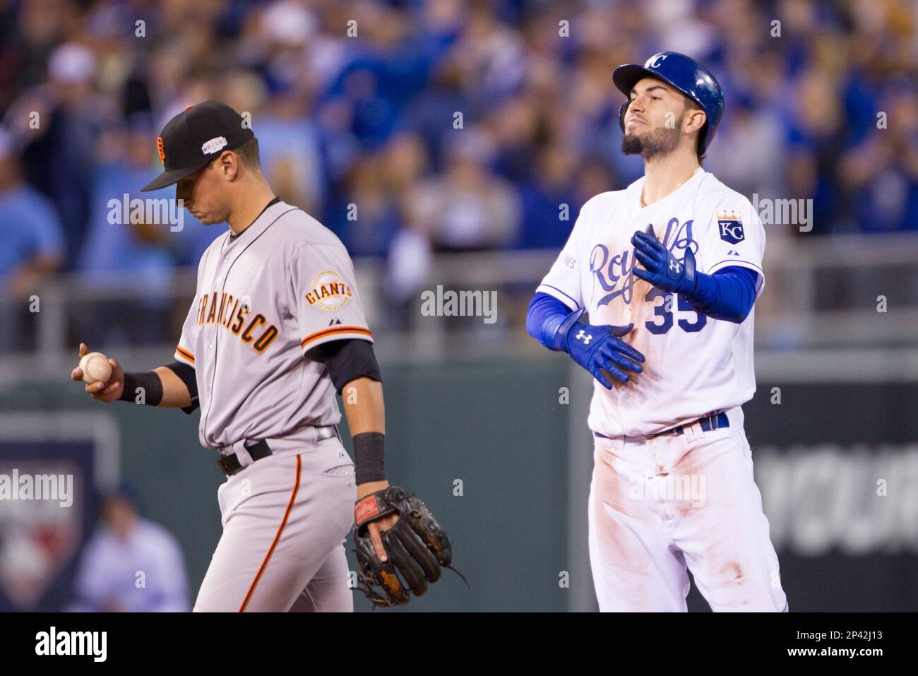 October 28, 2014: Kansas City Royals first baseman Eric Hosmer (35