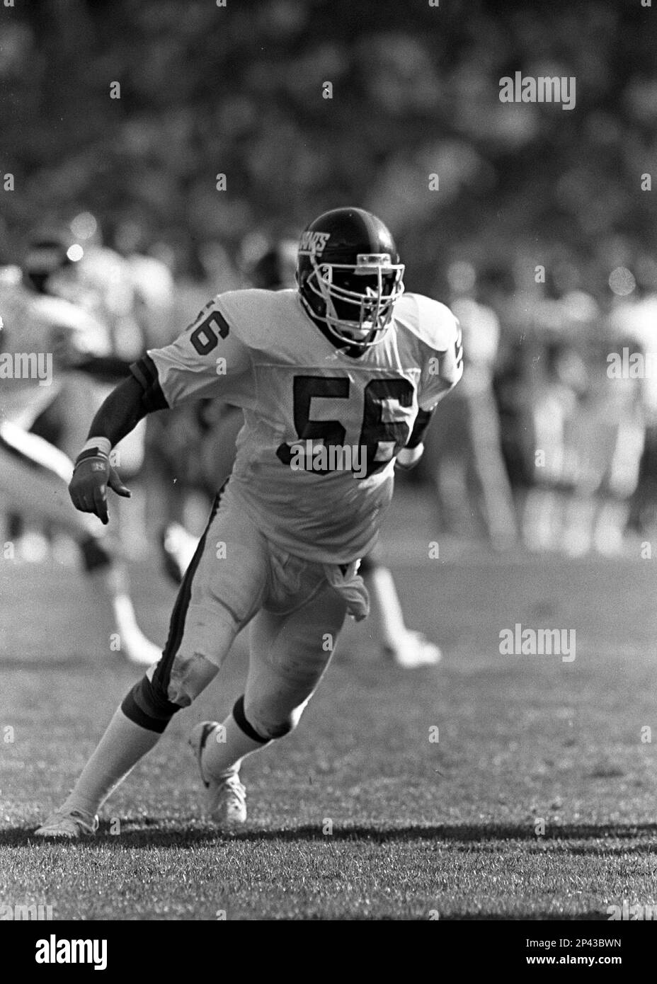 Linebacker Lawrence Taylor #56 of the New York Giants in
